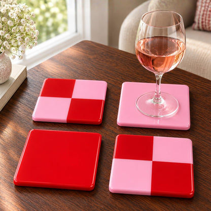Folkulture Cute Fall Coasters, Set of 4, Non Slip, Easy to Clean - 4 Inch
