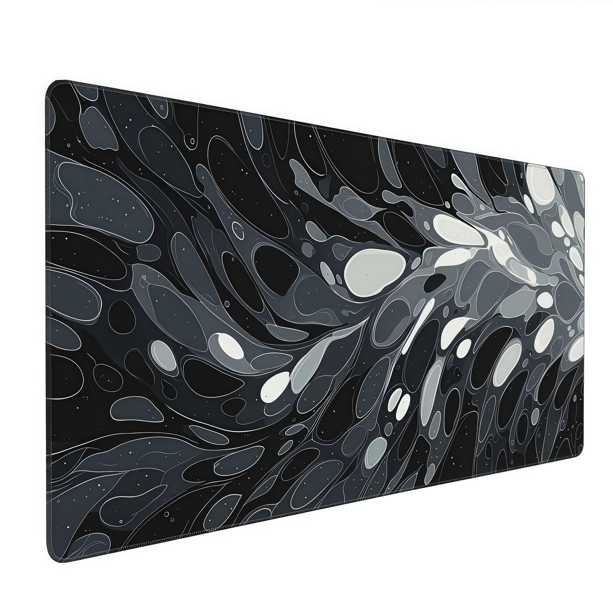 Gaming Mouse Pad, XXL Non-Slip Rubber Base, Waterproof with Stitched Edges, Japanese Demon Mask Design, 35.4 x 15.7 inches