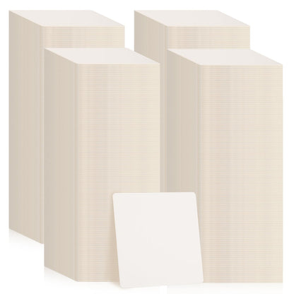 TaoBary 600 Pcs Cardboard Paper Coasters Bulk 4 Inch Square Blank,White
