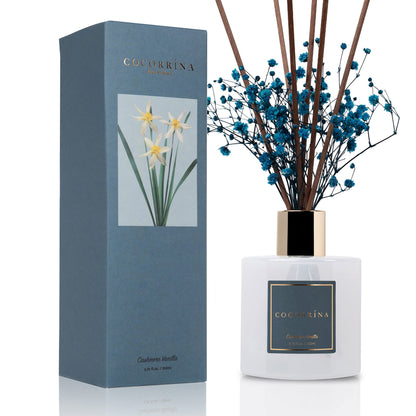 Cocorrína Reed Diffuser Set, Clean Linen 6.7 fl oz Scented Diffuser with Sticks Home Fragrance Reed Diffuser for Bathroom Shelf Décor