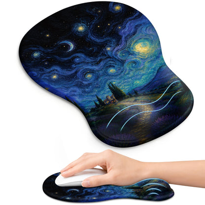 Ergonomic Mouse Pad with Wrist Rest, Gel Wrist Support, Black