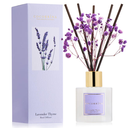 Cocorrína Reed Diffuser Set, Clean Linen 6.7 fl oz Scented Diffuser with Sticks Home Fragrance Reed Diffuser for Bathroom Shelf Décor