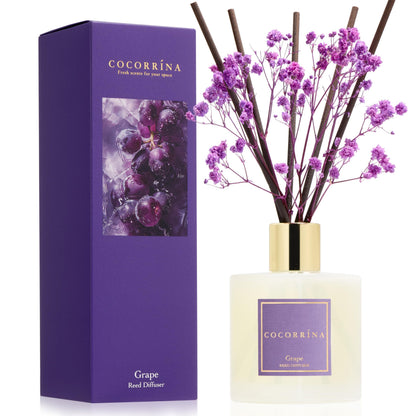 Cocorrína Reed Diffuser Set, Clean Linen 6.7 fl oz Scented Diffuser with Sticks Home Fragrance Reed Diffuser for Bathroom Shelf Décor