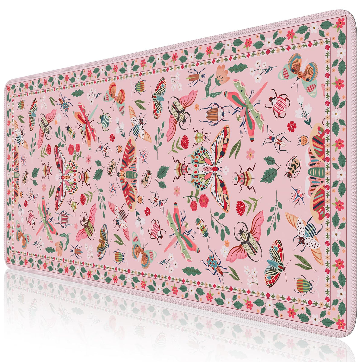 iCasso Desk Mat, Large Desk Mouse Pad for Desk,Home Office - Green Weeds