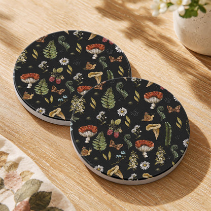 Oqplog 2 Pack Ceramic Absorbent Drink Coasters for Women