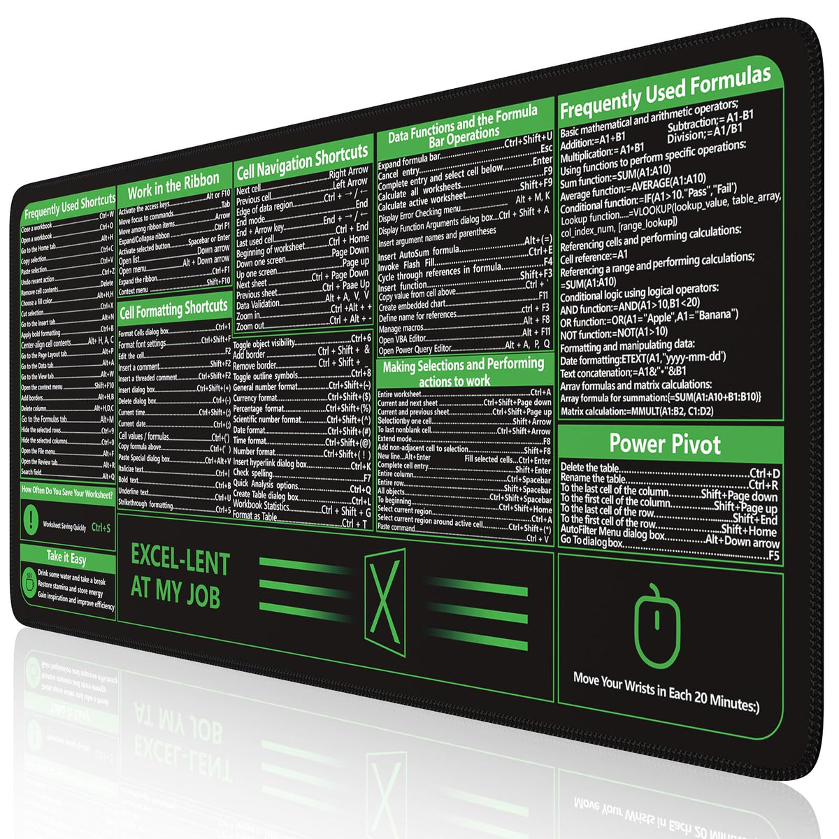 iCasso Desk Mat, Large Desk Mouse Pad for Desk,Home Office - Green Weeds