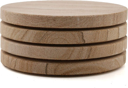 Thirstystone Brand - Desert Sand Coaster, Multicolor All Natural Sandstone - Durable Stone with Varying Patterns, Every Coaster Is An Original 4 inch round
