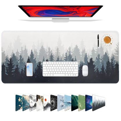 Galdas Mouse Pad,Office Desk Mat Large Gaming Keyboard Pad Durable Stitched Edges Washable Smooth Surface Control & Accuracy Extended Computer Mouse Mat (31.5X11.8In)-Green Forest…