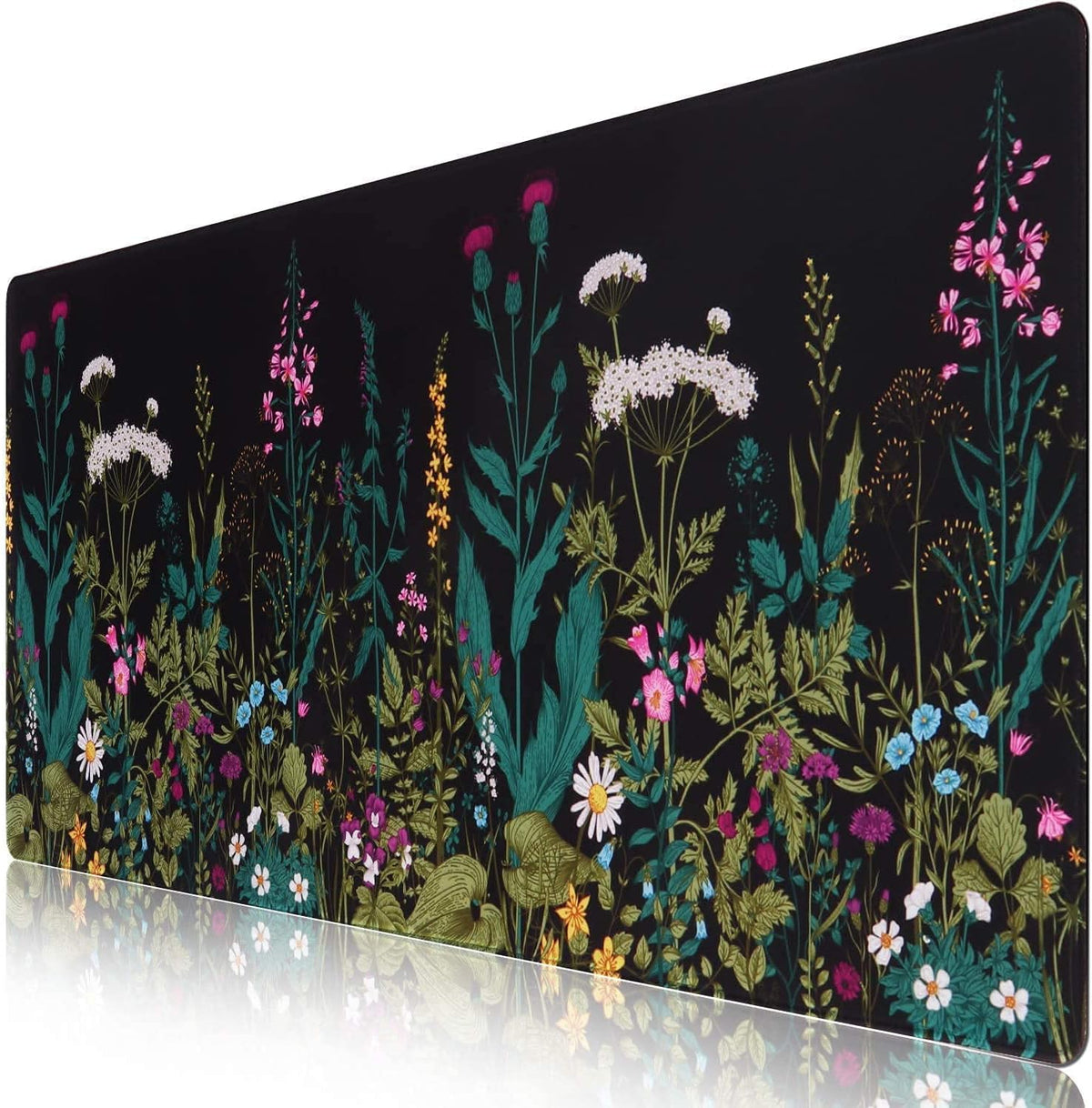 iCasso Desk Mat, Large Desk Mouse Pad for Desk,Home Office - Green Weeds