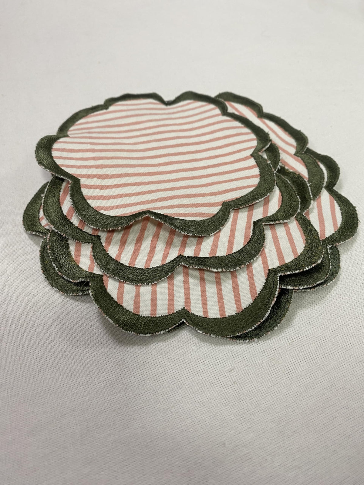 Ridhi 8-Pcs 100% Cotton Hand Block Print Drink Coasters 5" in Steel Blue