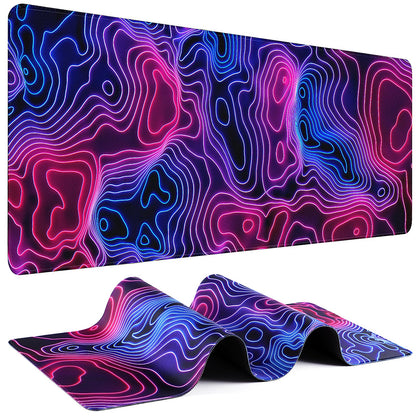 Mouse Pad Gaming - Desk Mat for Keyboard and Mouse - Kanagawa Large Mouse Pad for Desk, Japanese Sea Wave Mousepad (31.5 x 11.8inch) with Non-Slip Base, Desks Pad Mat for Game, Office and Home